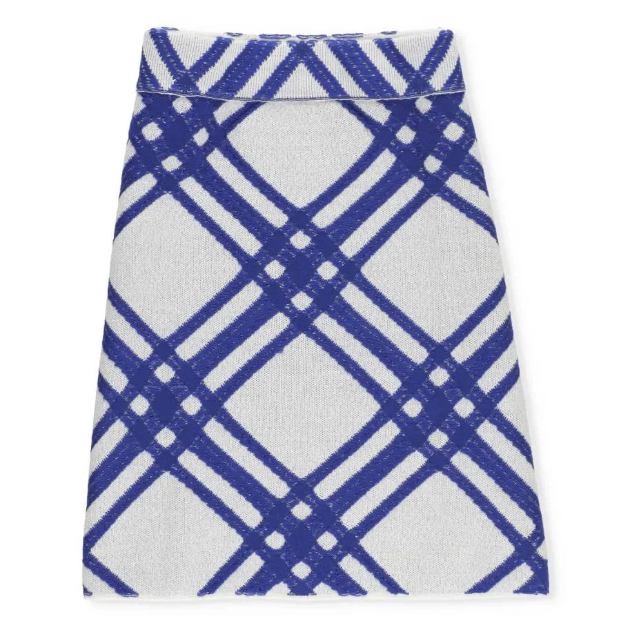 Юбка шерстяная в клетку Laura Knit Check Burberry, Salt Ip Check