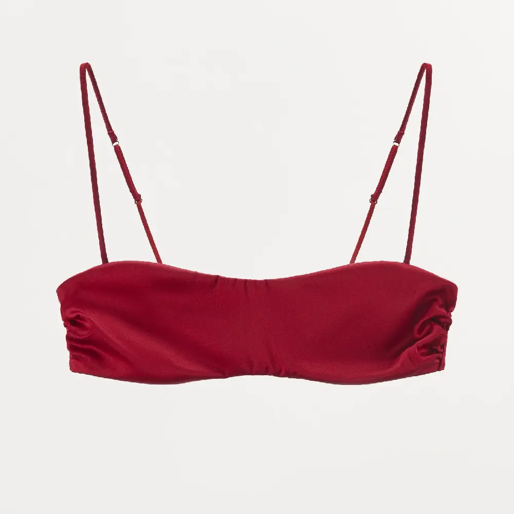 

Бюстгальтер Zara Limited Edition Silk Bandeau, красный