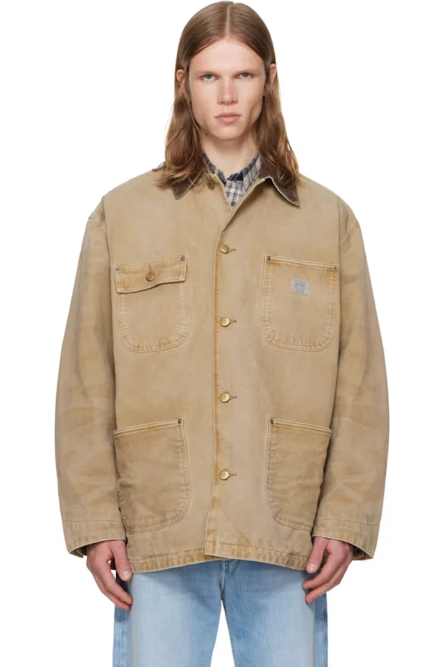 Бежевая брезентовая полевая куртка Polo Ralph Lauren