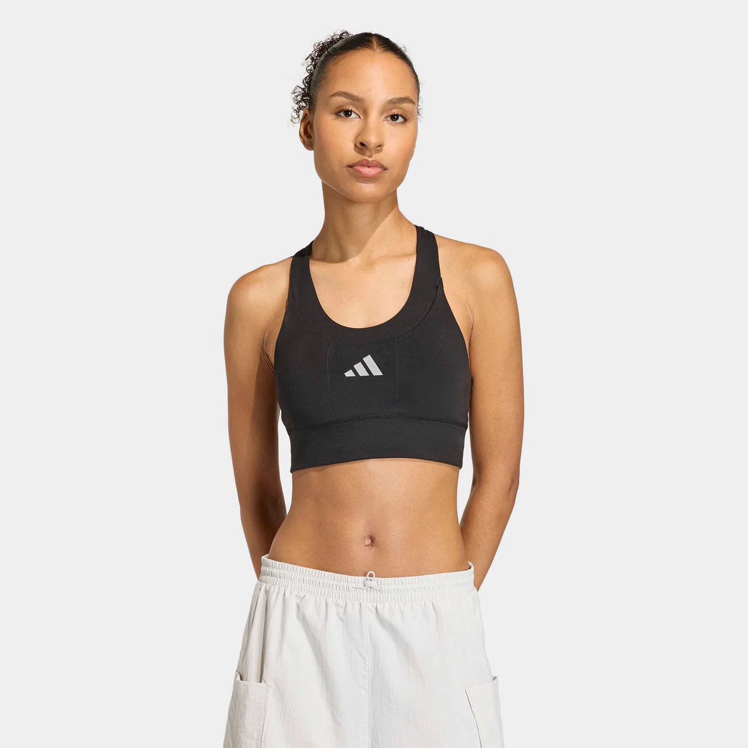 Женский спортивный бюстгальтер с карманами Adidas Performance, Black