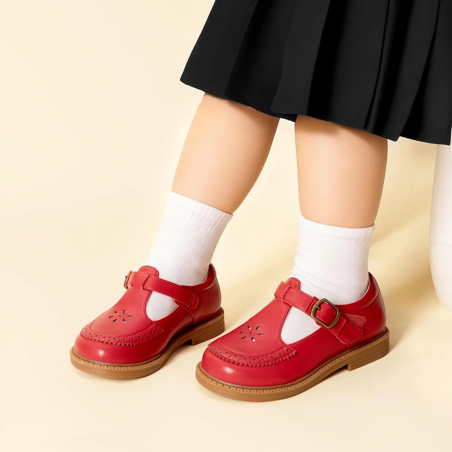 Детские туфли Мэри Джейн для девочек DREAM PAIRS, Red — фото 3