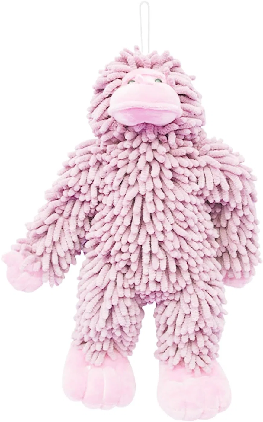 Махровое полотенце Chenille Handtuch с петлей, Xvilmaun, 40x30x14 см, Розовый