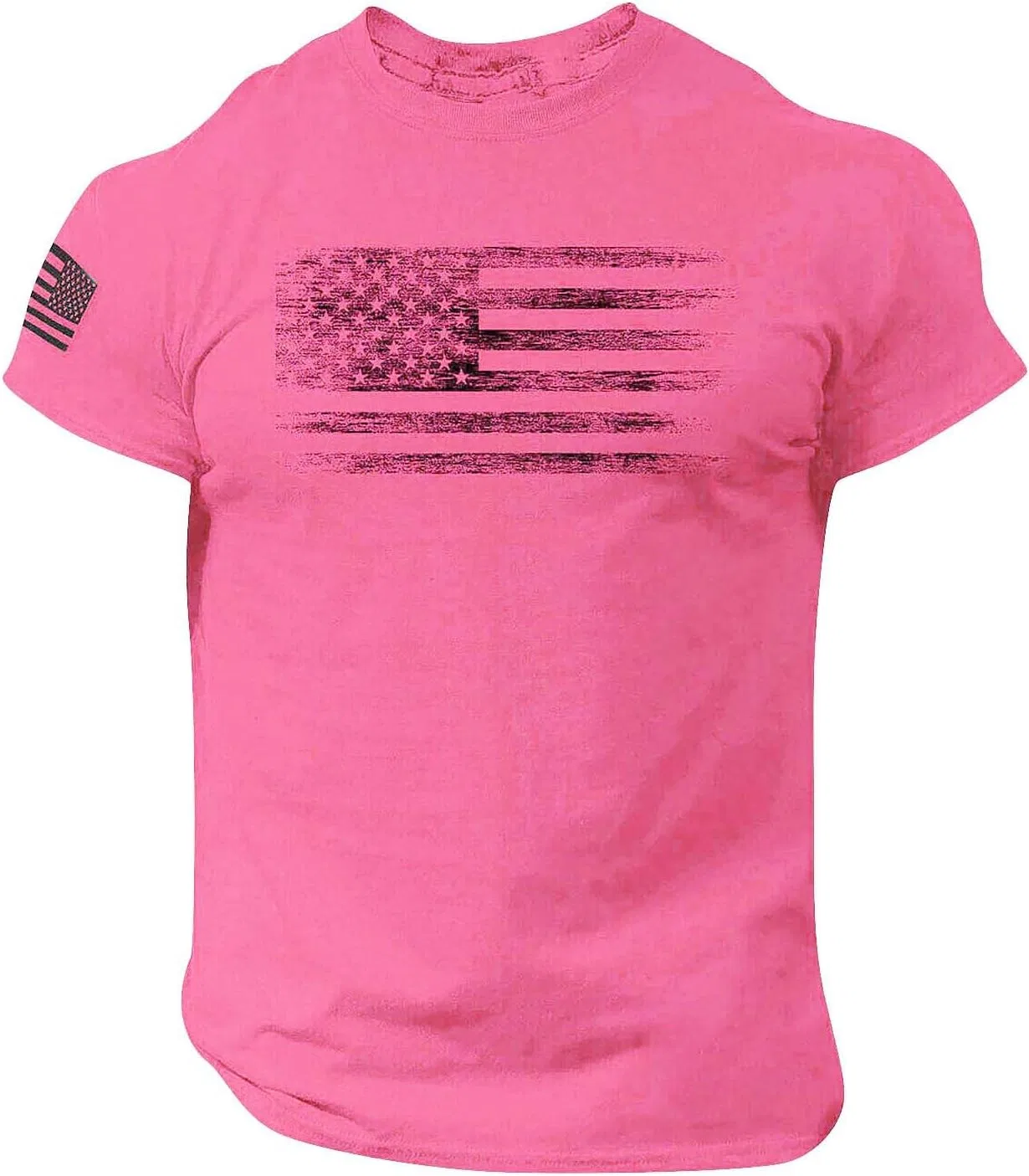 Мужская футболка с американским флагом Generic, Pink