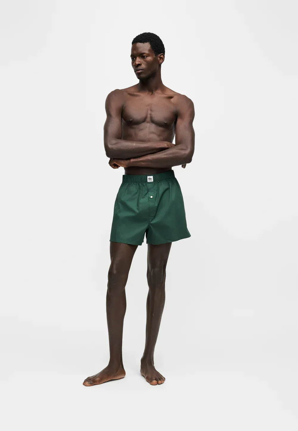 Комплект из 2 боксерских шорт Lacoste, Dark Green/White