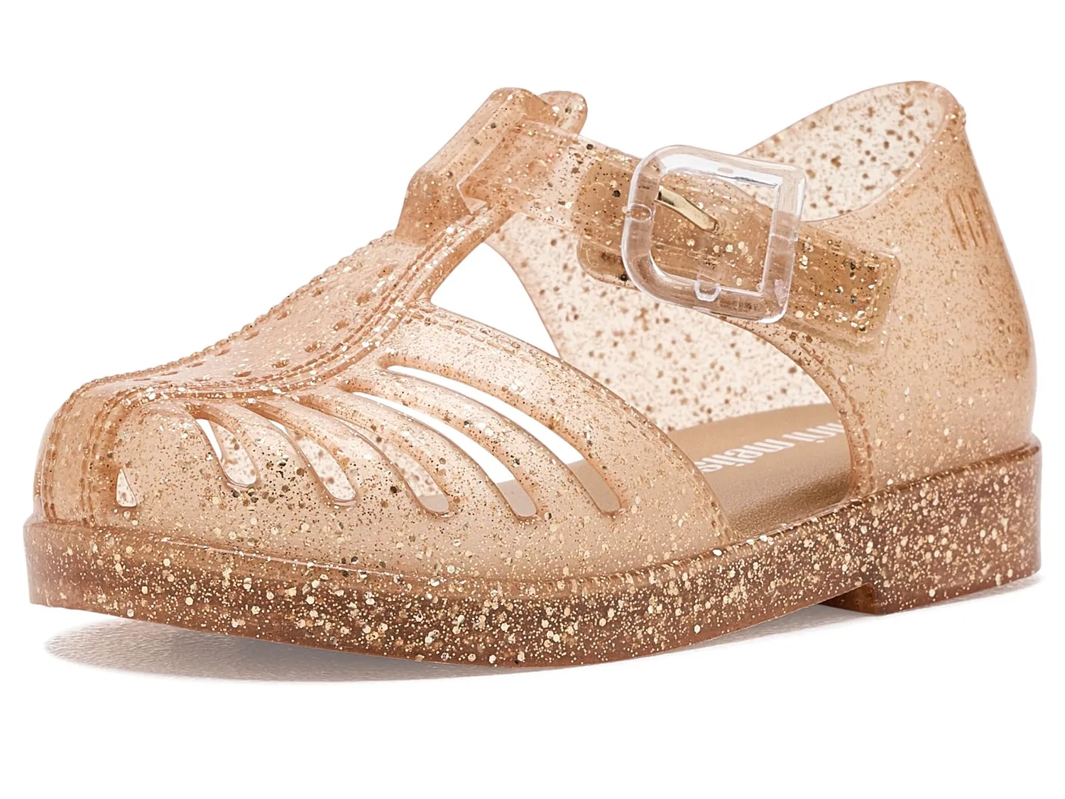 Сандалии Aranha 79 II (для малышей и маленьких детей) Mini Melissa, Glitter Beige