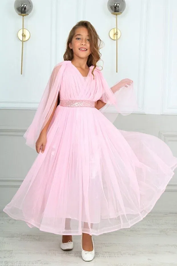 Детское платье для девочек с длинным рукавом Asortik Kids, Pink