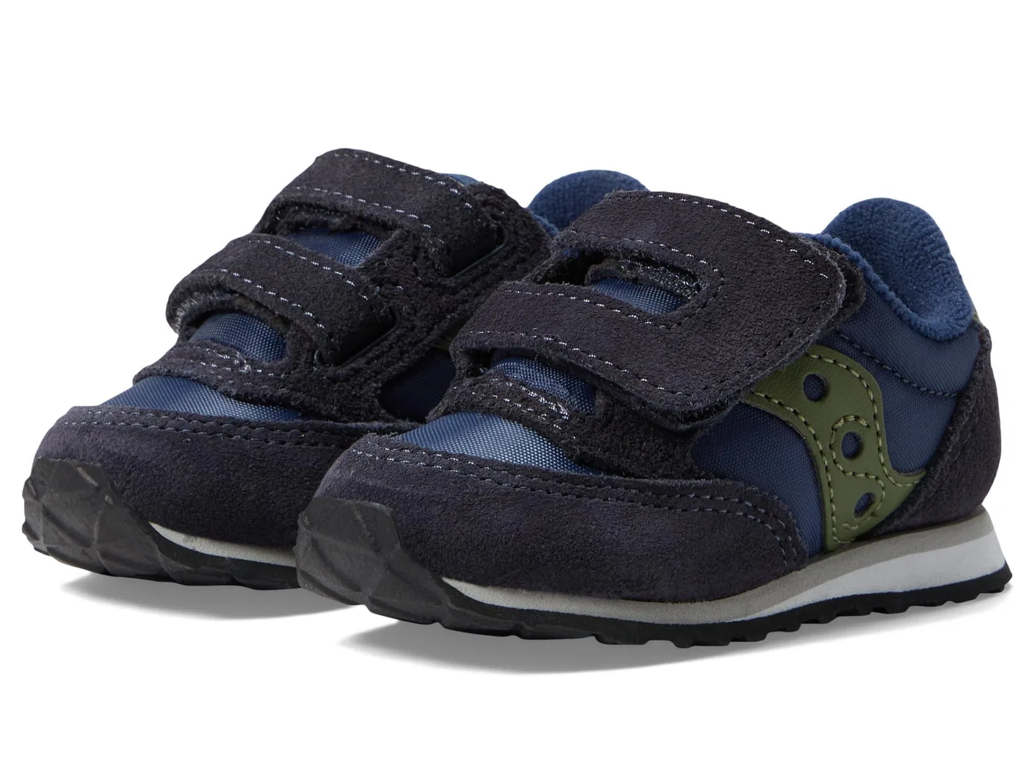 Детские кроссовки с липучкой Jazz Hook & Loop Sneaker Saucony, Navy Blue Olive