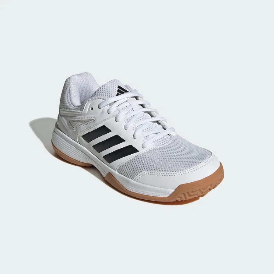 Кроссовки для зала с дышащим верхом Performance IE8034 Speedcourt Indoor Shoes Kids adidas, Бело-черный — фото 4