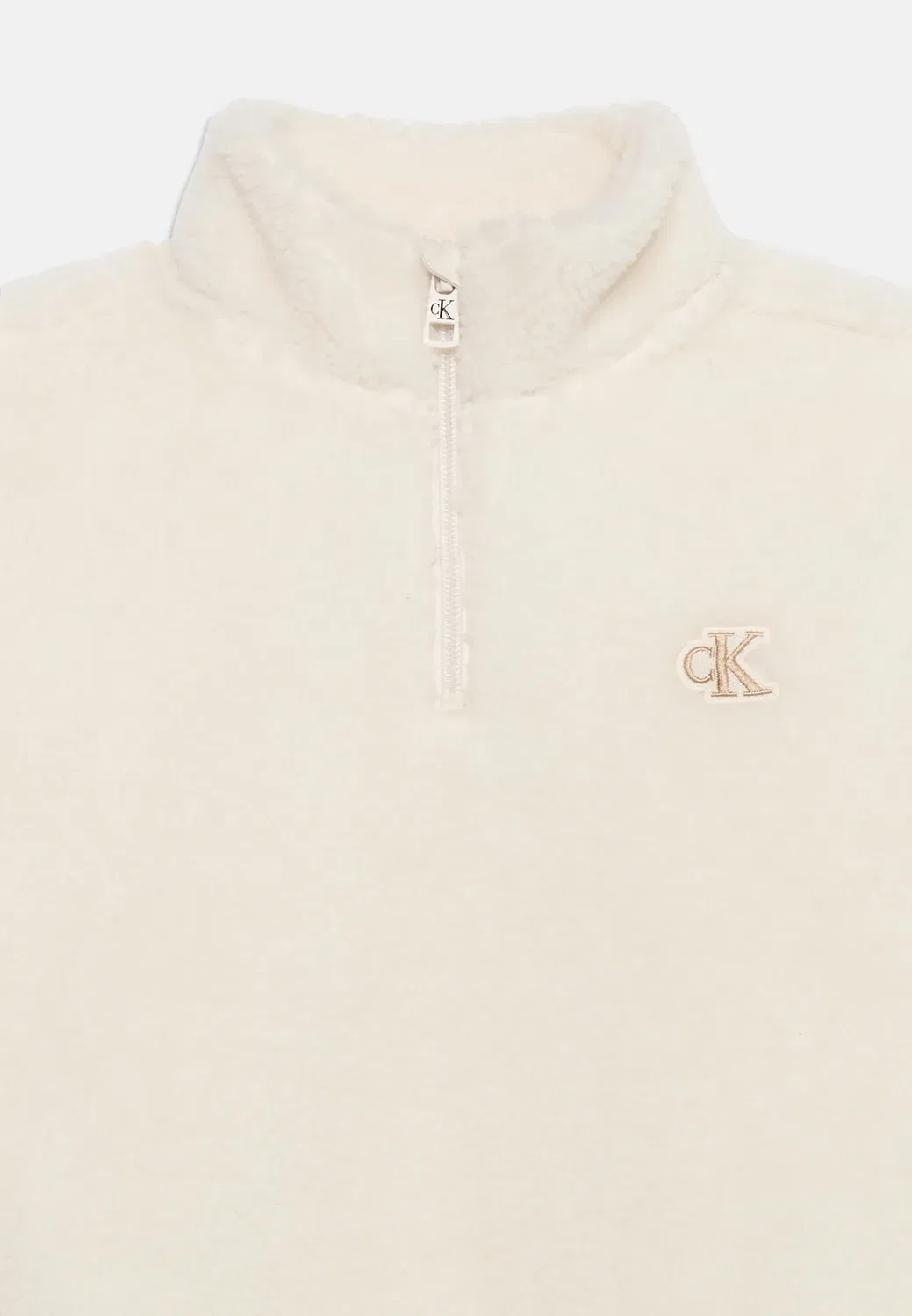 Джемпер с застежкой-молнией до середины груди - флисовый джемпер Calvin Klein Jeans, Dove — фото 4