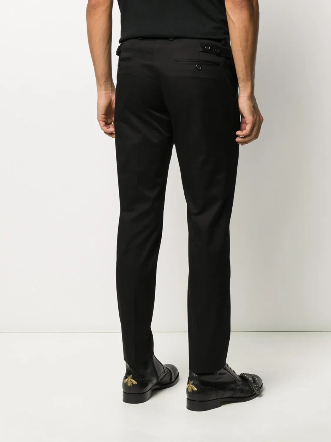 Dolce & Gabbana Брюки из стрейч‑хлопка, черные — фото 4