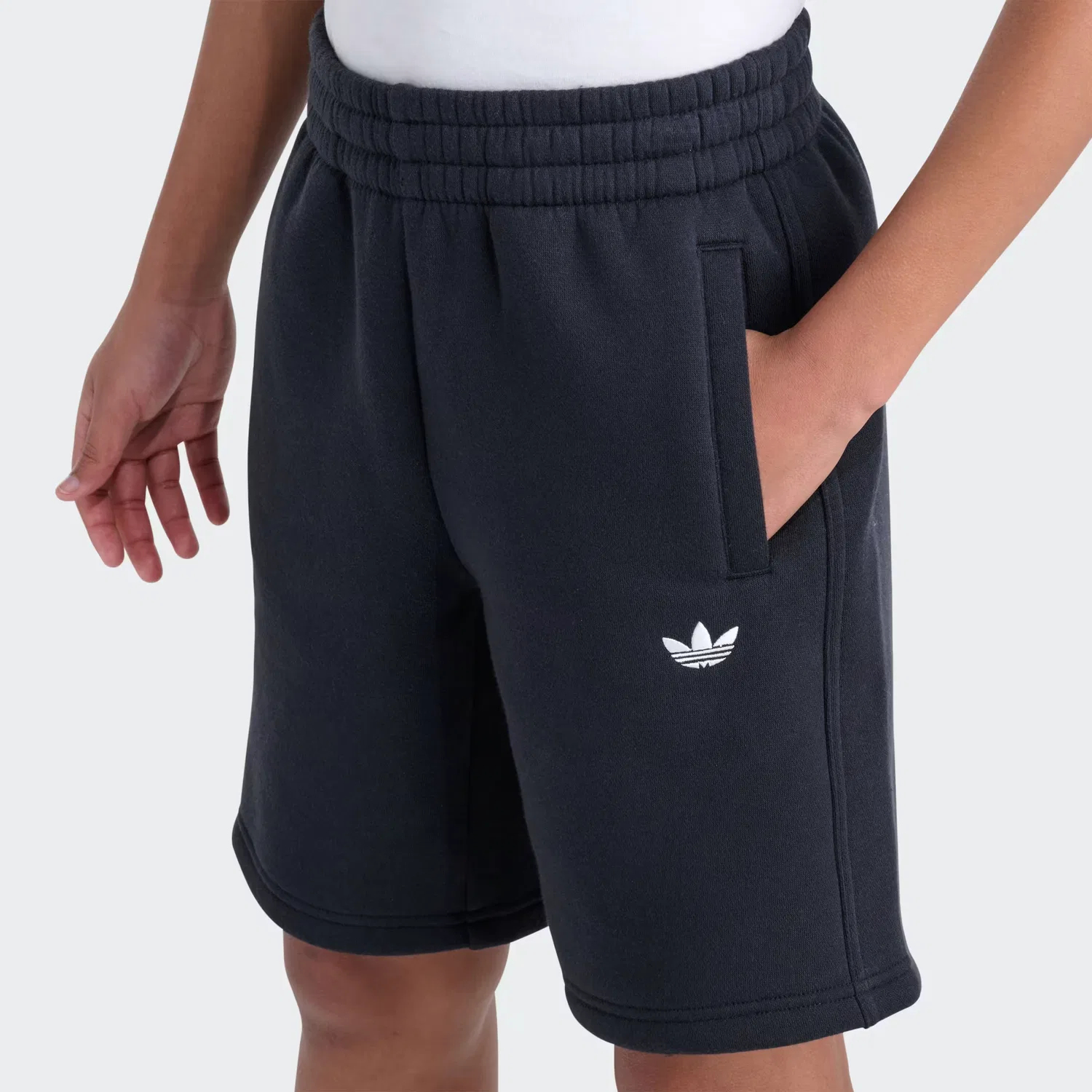 Детские шорты на флисе Essentials Adidas Originals, черный — фото 4
