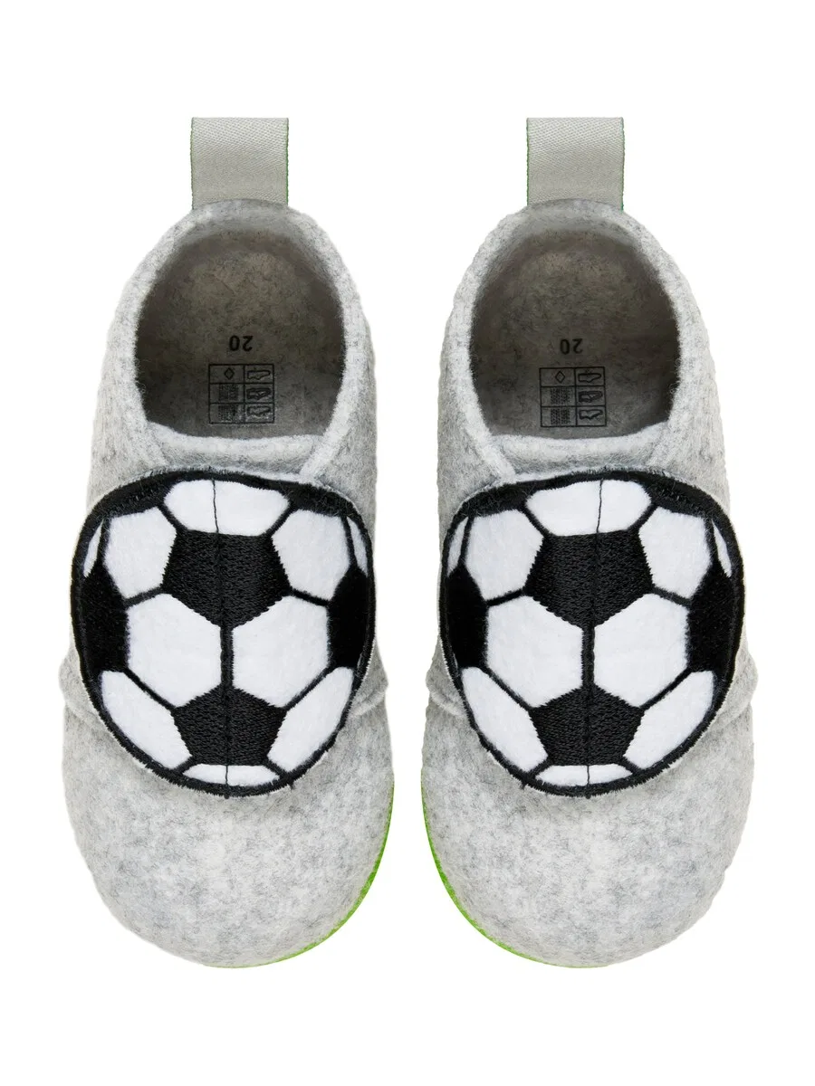 Тапочки Fußball серого цвета PLAYSHOES — фото 2