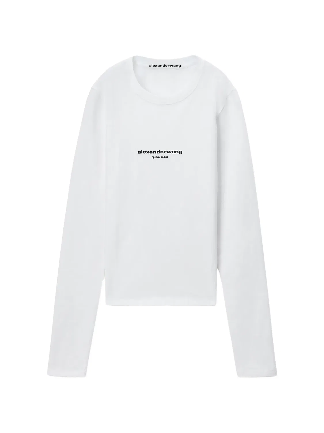 Приталенный топ ls с логотипом Alexander Wang, белый