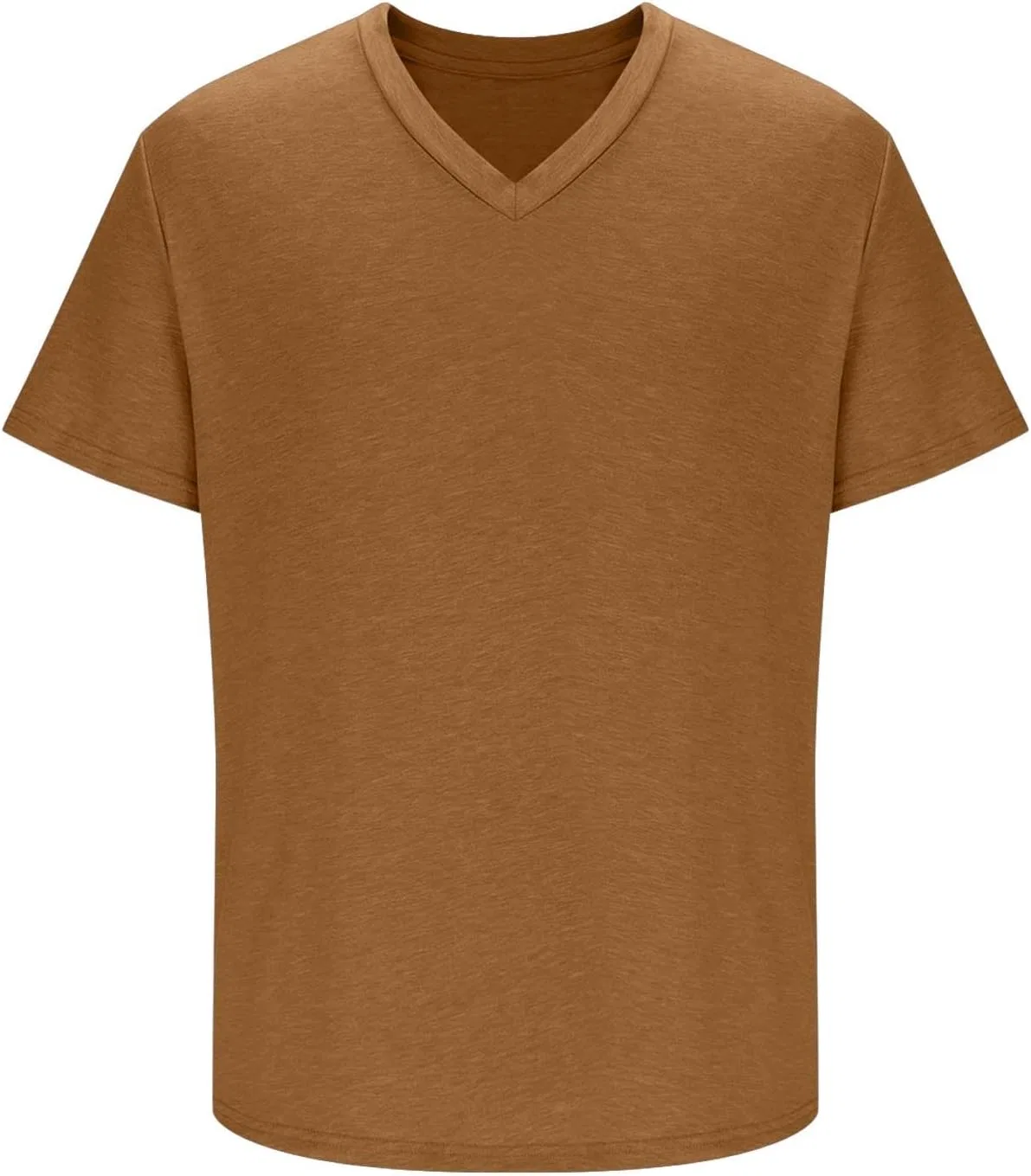 Мужская футболка с V-образным вырезом Cotton Classic, Brown — фото 4
