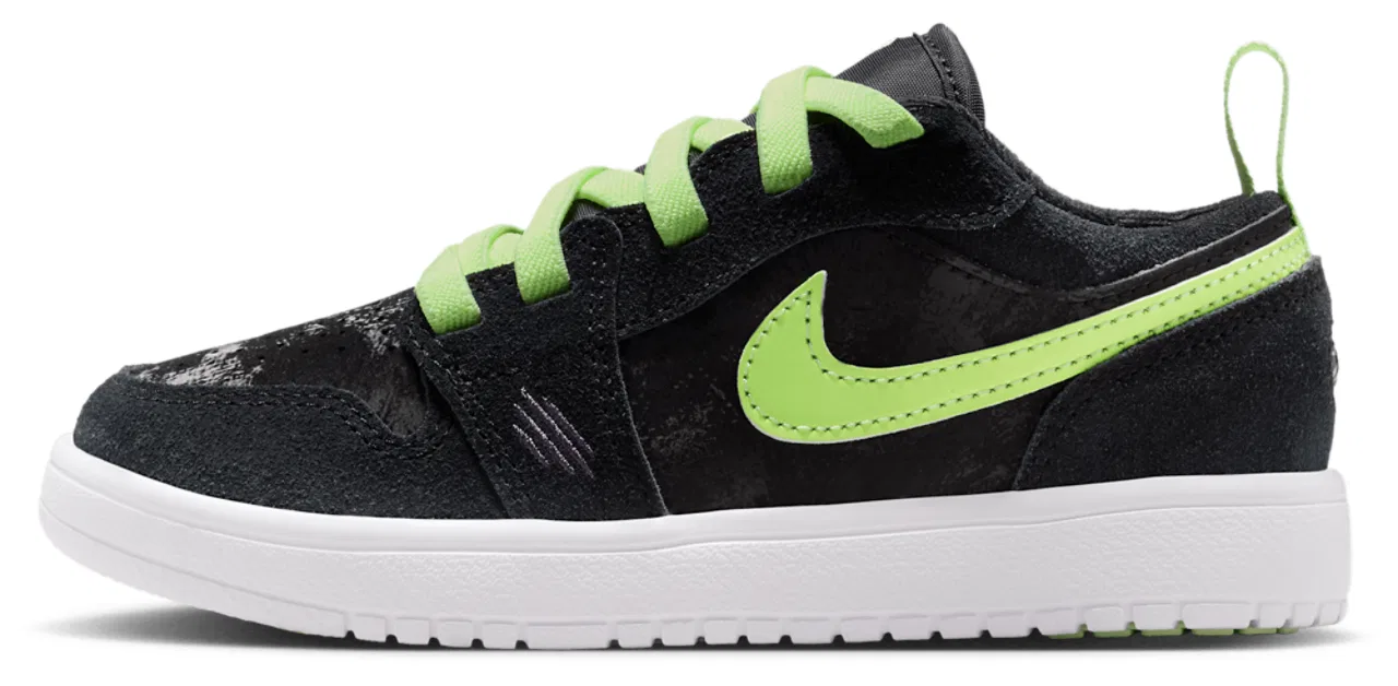 Кроссовки для мальчиков Jordan 1 Low Alt SS, цвет Black/Barely Volt — фото 2