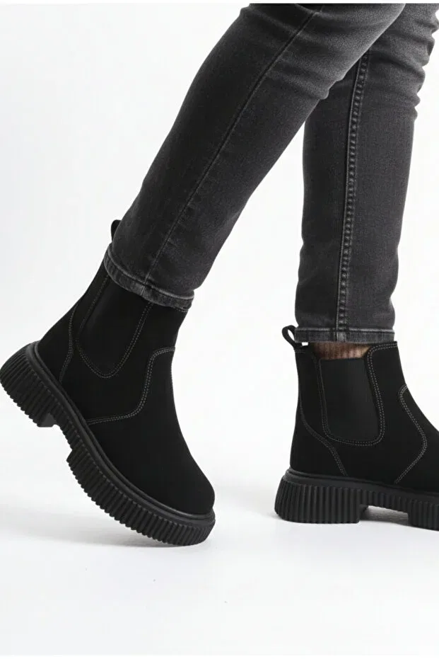Детские зимние ботинки для девочек на плоском ходу Moda Lime, Black — фото 2