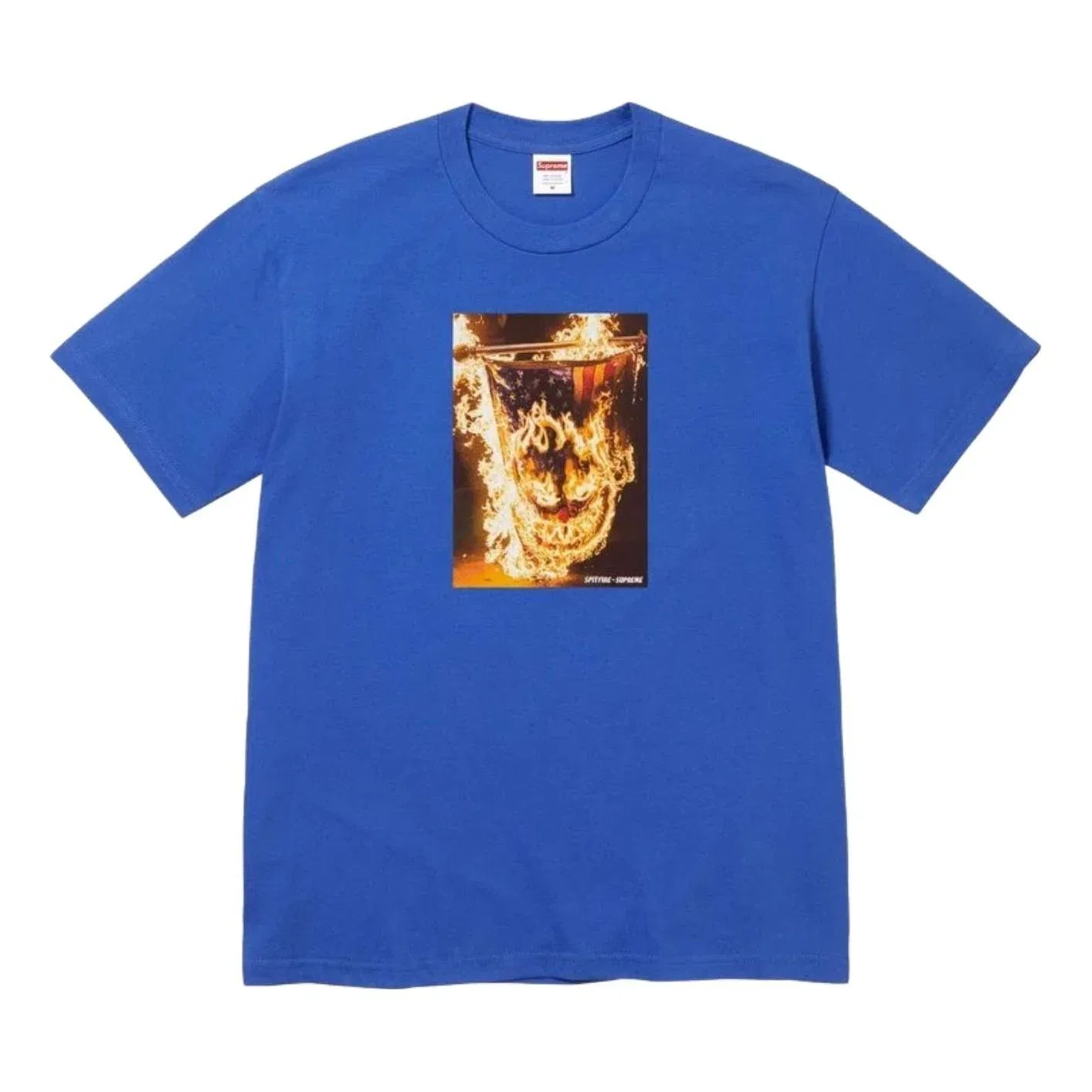 Мужская футболка с принтом Supreme x Spitfire SS26 Flag T-Shirt, синий