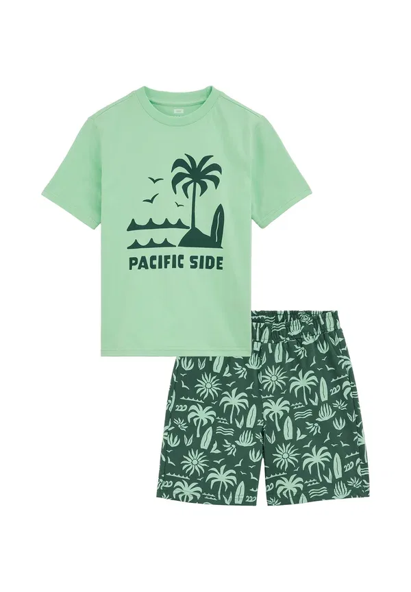 Комплект пижамы, 100% хлопок, Set, We Fashion, Bright Green, ярко-зеленый