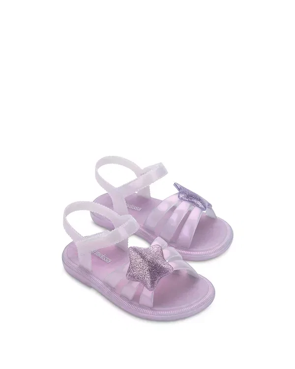 Детские сандалии для девочек с блестящей звездой Mini Melissa, Pearlish/G