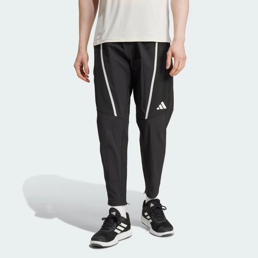 Спортивные брюки с принтом Designed-for-Training adidas, Черно-белый