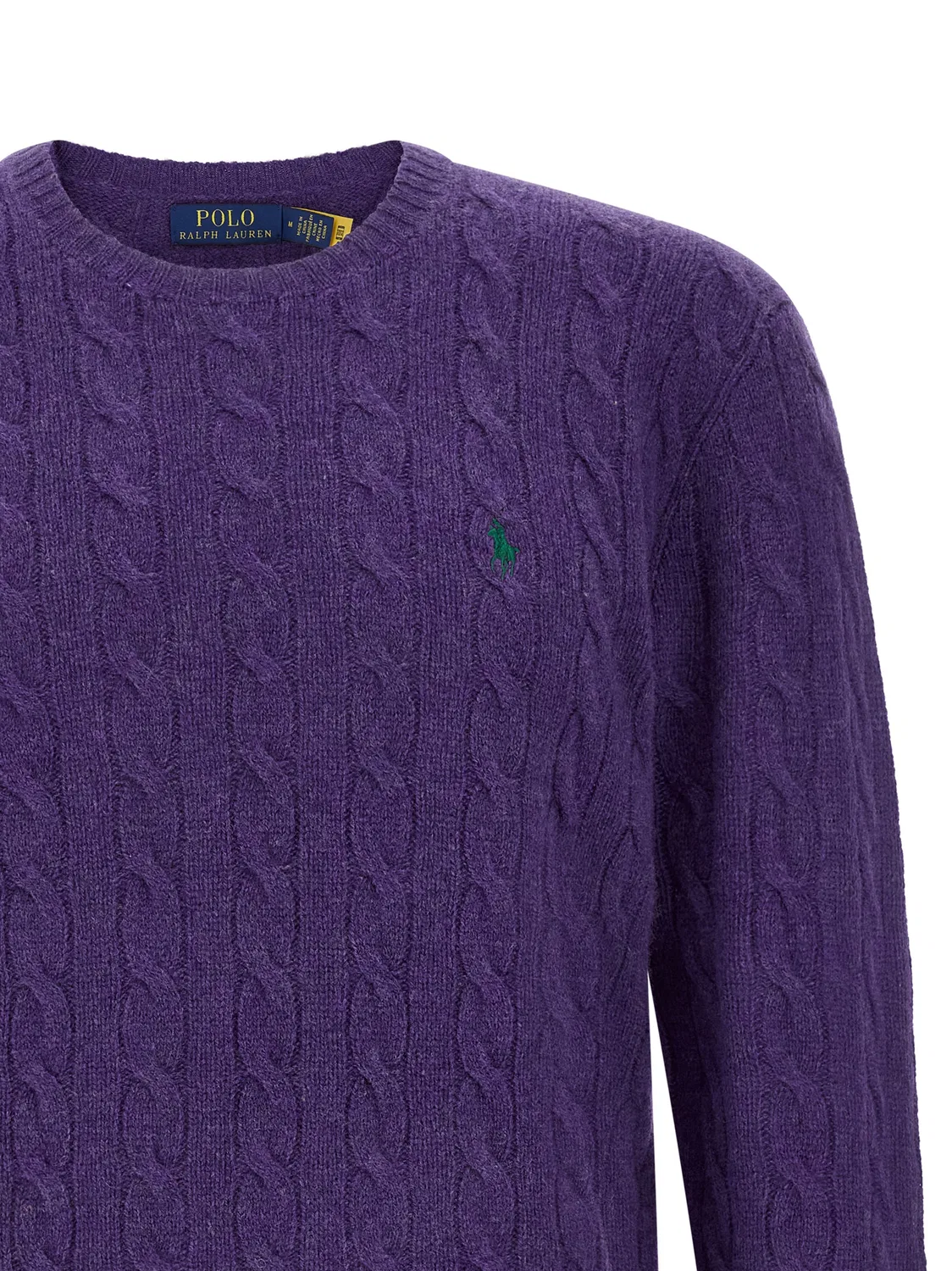 Мужской свитер с косичками, Purple, Polo Ralph Lauren — фото 3