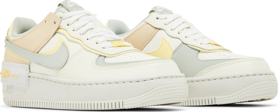 Кроссовки Nike Wmns Air Force 1 Shadow 'Pearl White Citron Tint', кремовый (Размер 37.5 RU) — фото 3