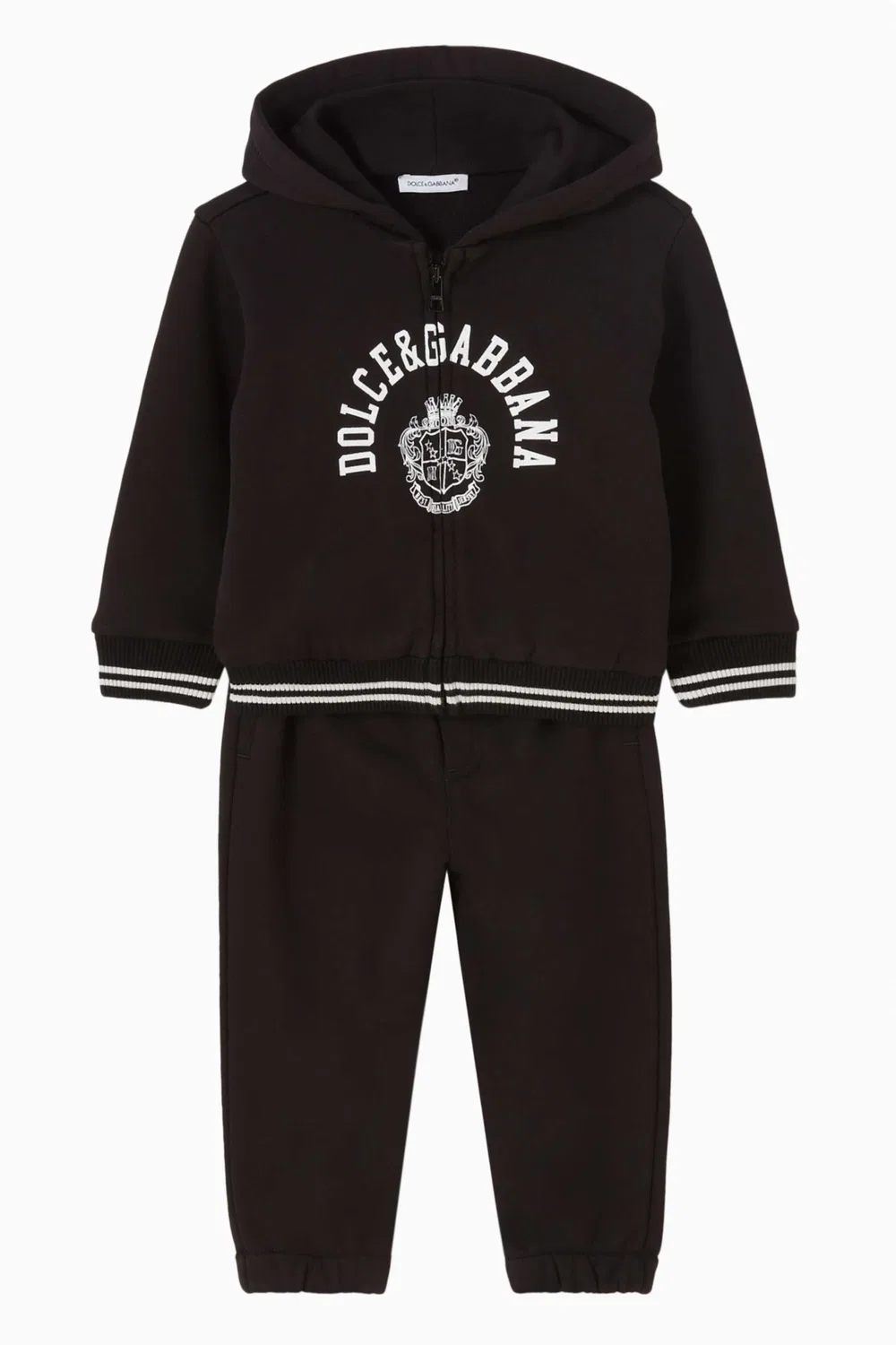 Худи на молнии с принтом логотипа Dolce & Gabbana — фото 2