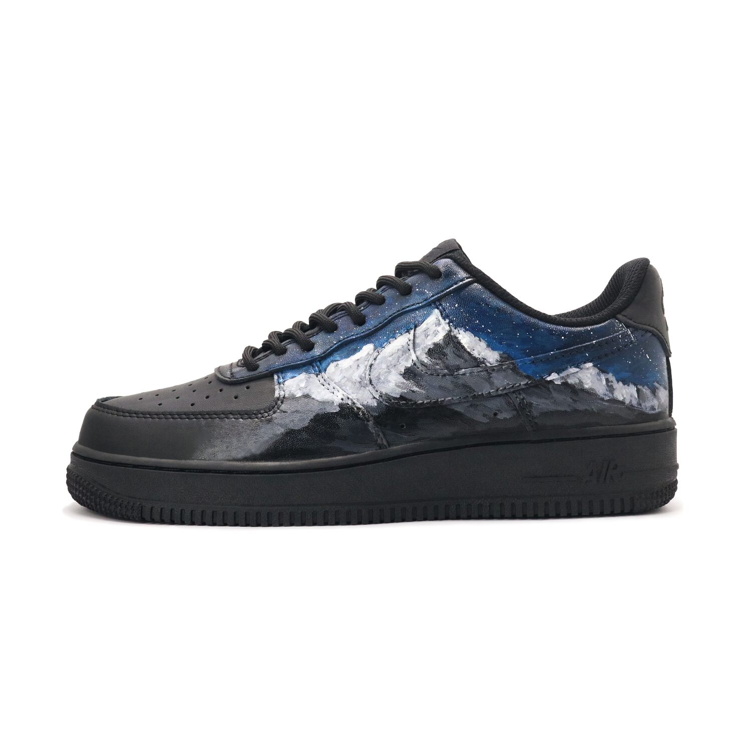 

Nike Air Force 1 нескользящие амортизирующие лоу-топ скейтборд обувь унисекс черный белый синий, цвет Black White Blue