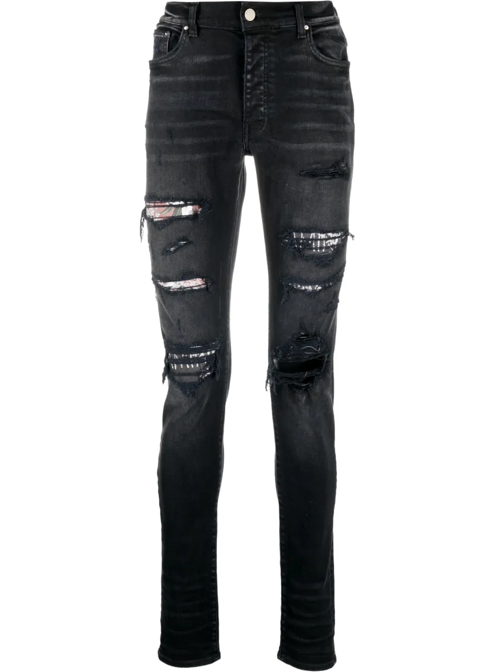 

Узкие джинсы с прорезями AMIRI, черный