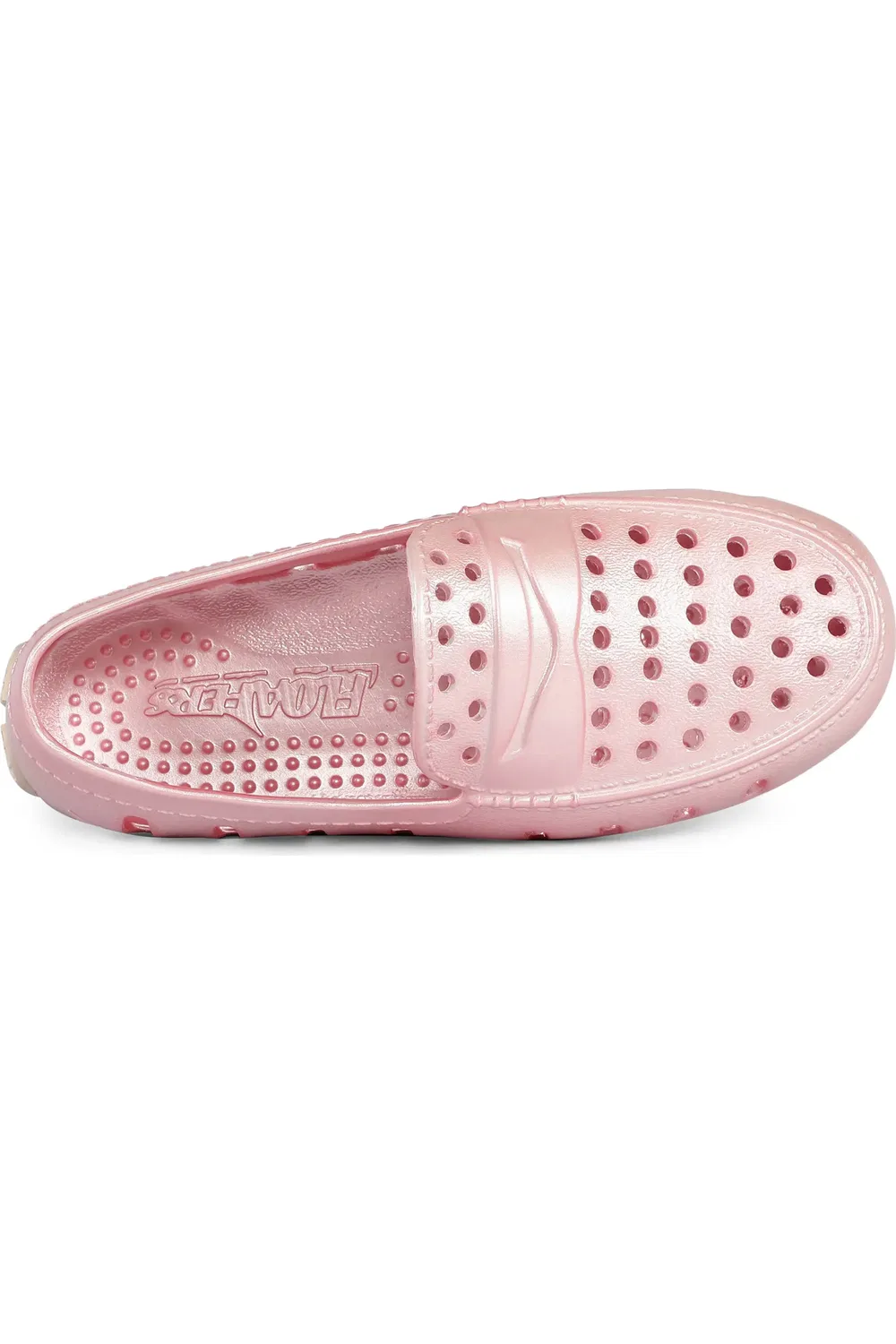 Туфли детские водонепроницаемые блестящие Prodigy FLOAFERS, Pink Metallic/Cream — фото 3