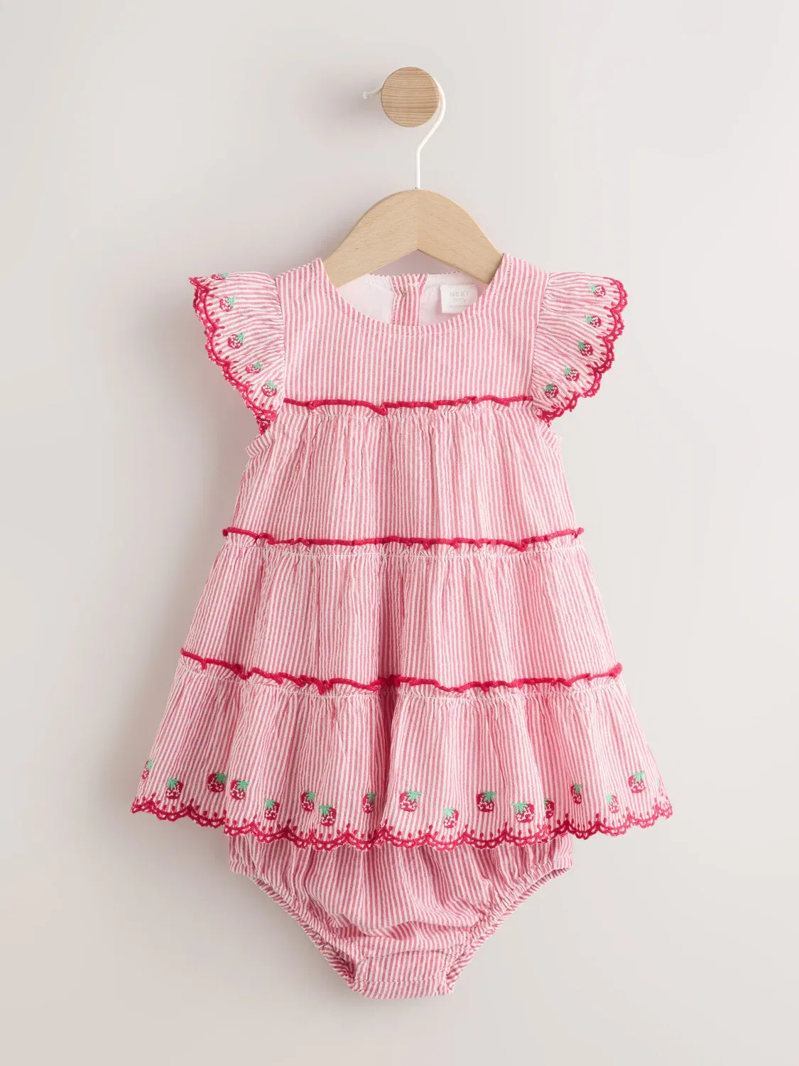 Платье и трусики набор, модель Tiered Next, Red Strawberry