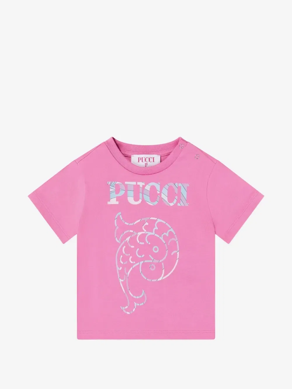 Футболка с логотипом Pesci-print PUCCI Junior, розовый