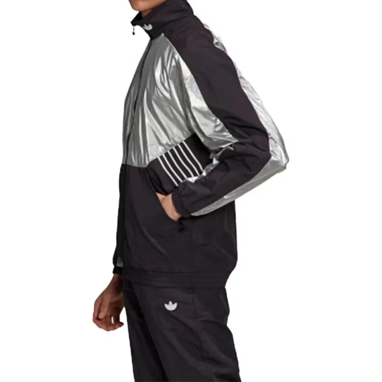 Куртка спортивная с воротником-стойкой TLM 02 Trackt Colorblock Adidas, черный — фото 4