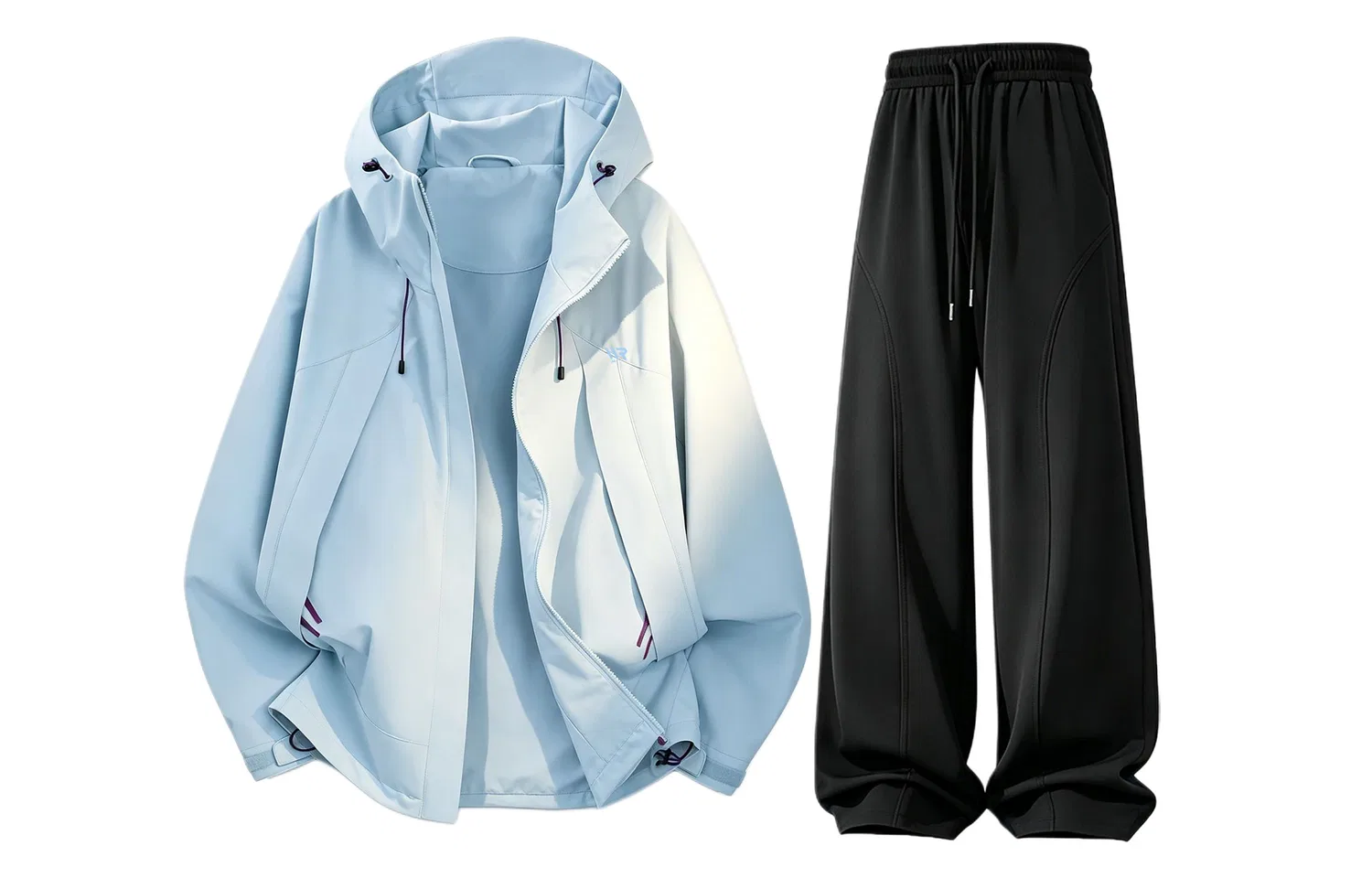 Детский комплект куртка и брюки с капюшоном, из плащевки, Windbreaker Jacket & Pants Sets, WARRIOR — фото 3