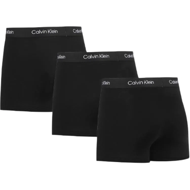 Мужские боксеры из хлопка, комплект из 3 штук, Calvin Klein, Black — фото 3