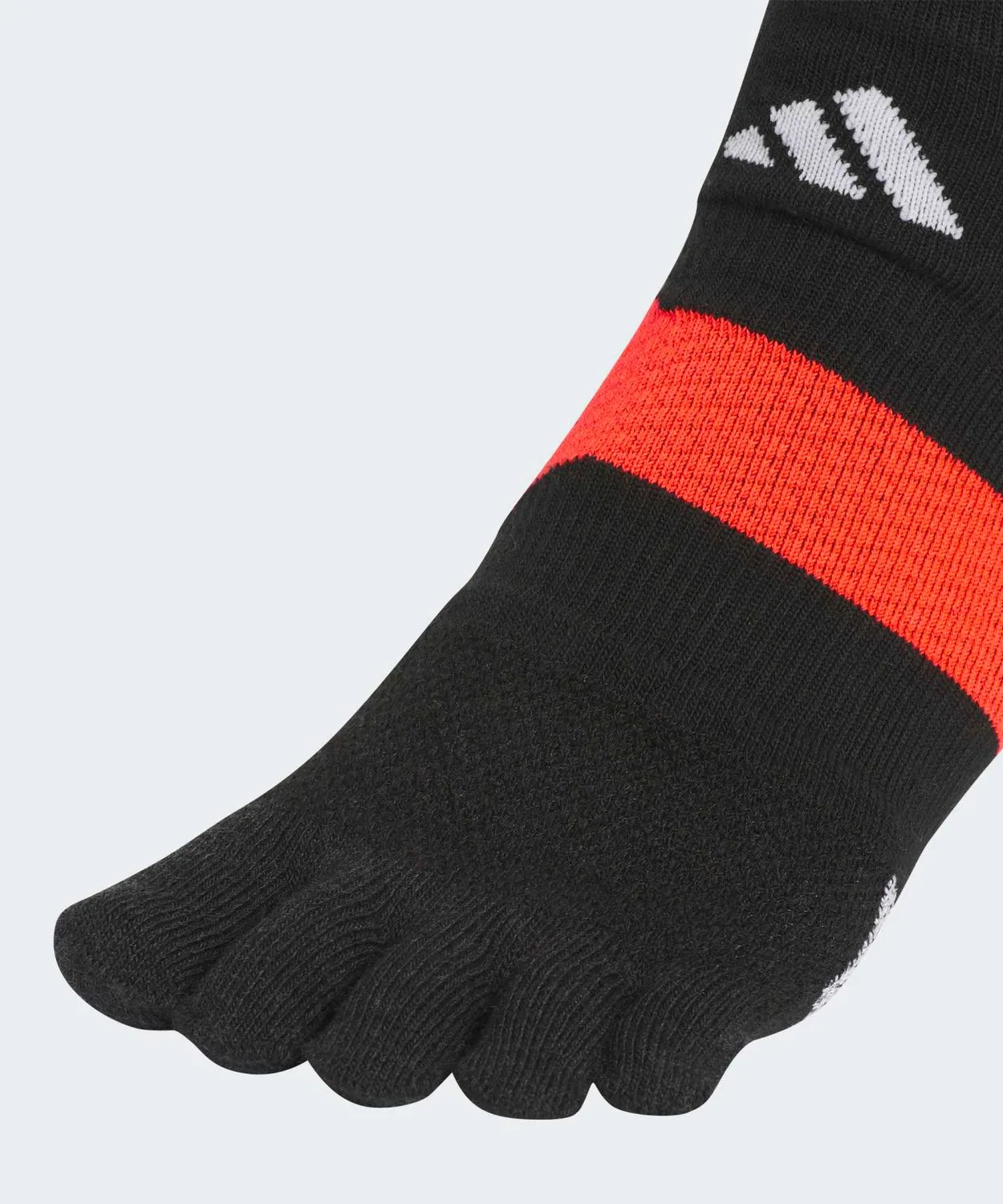 Мужские/Женские носки для бега с пятью пальцами, модель Running Performance Adidas, Black/Red — фото 3
