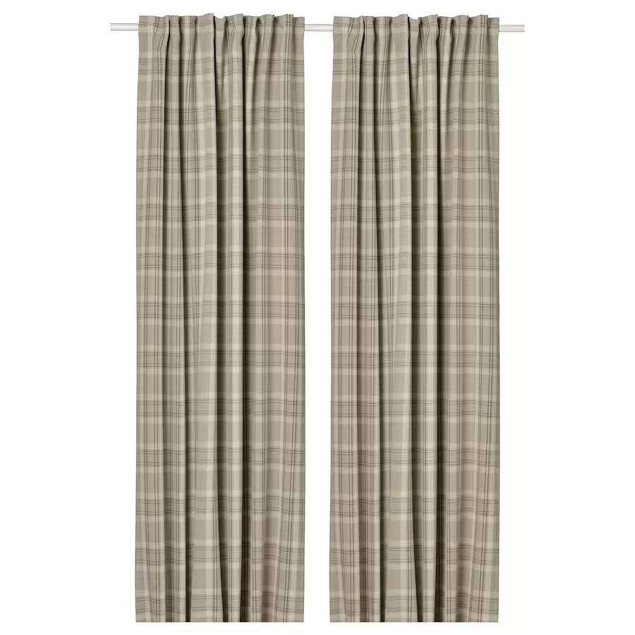 

Шторы Ikea Haggveckmal 145X200 2 шт, бежевый (дубль)