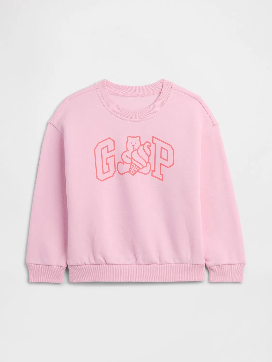 Свитшот с логотипом, свободный Gap, розовый