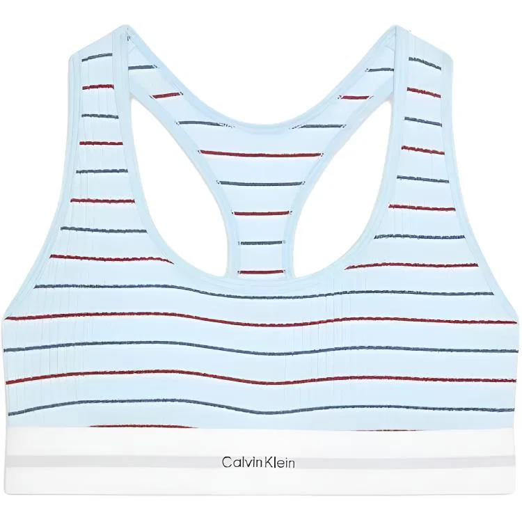 Женский бюстгальтер с логотипом Calvin Klein, Blue Stripes