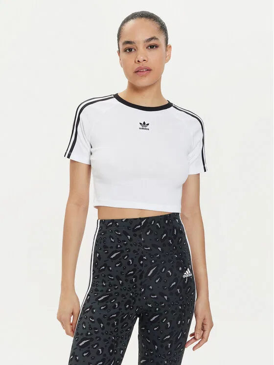 Футболка slim fit 3-Stripes Baby Adidas, белый