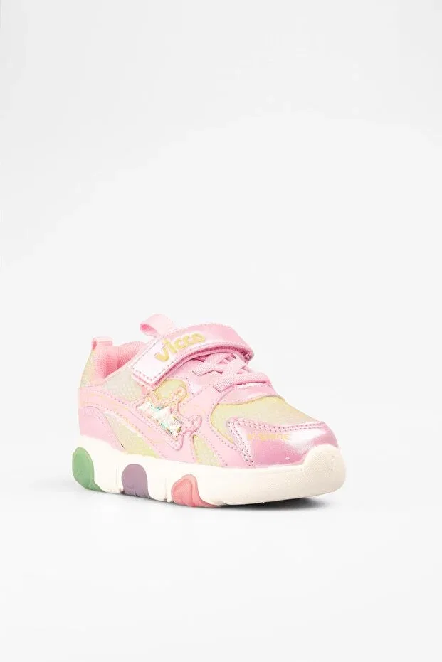 Детские кроссовки для девочек на липучке Queen bebe lighted phylon sneakers Vicco, Powder — фото 2