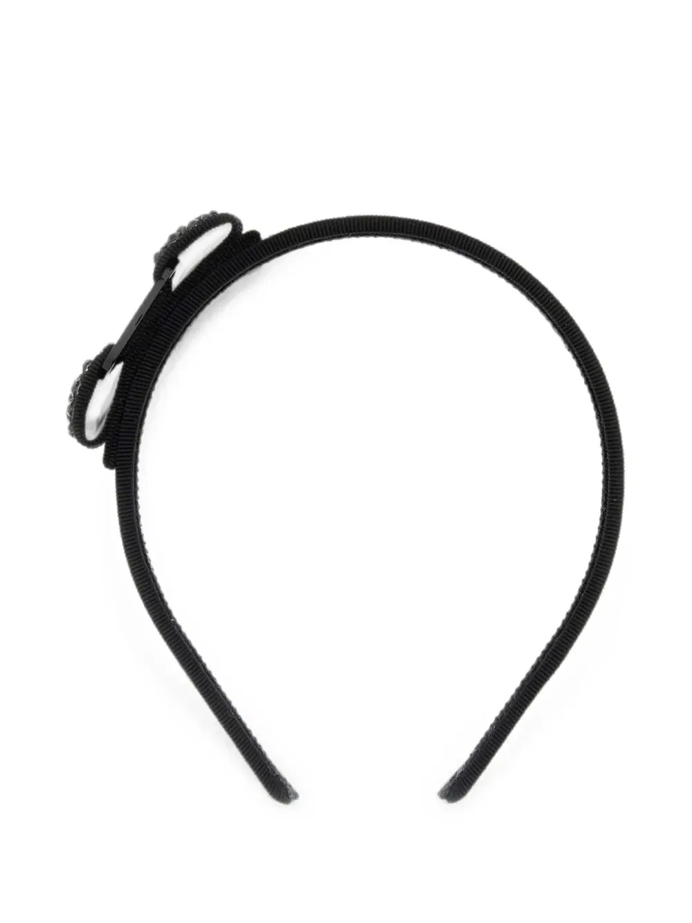 Ободок для волос Vara с бантом и кристаллами Ferragamo, черный