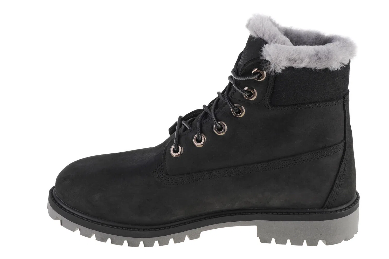 Детские ботинки Timberland Premium 6 IN WP Shearling Boot JR, Schwarz Hellgrau — фото 2