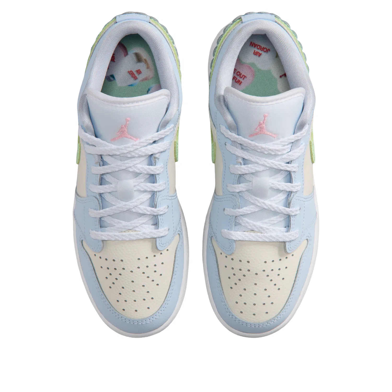 Детские кроссовки для девочек с низким верхом Half Blue Sail Vapor Green Jordan, синий — фото 2