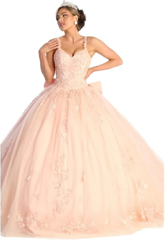 Платье бальное с вышивкой Sweet 16 Ball Gown, Baby Blue