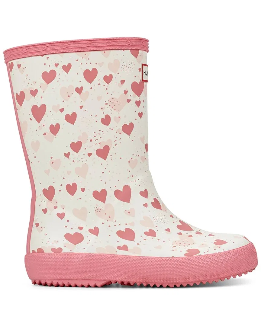 Детские резиновые сапоги для девочек водонепроницаемые Hunter Rubber Rain Boot, White — фото 2