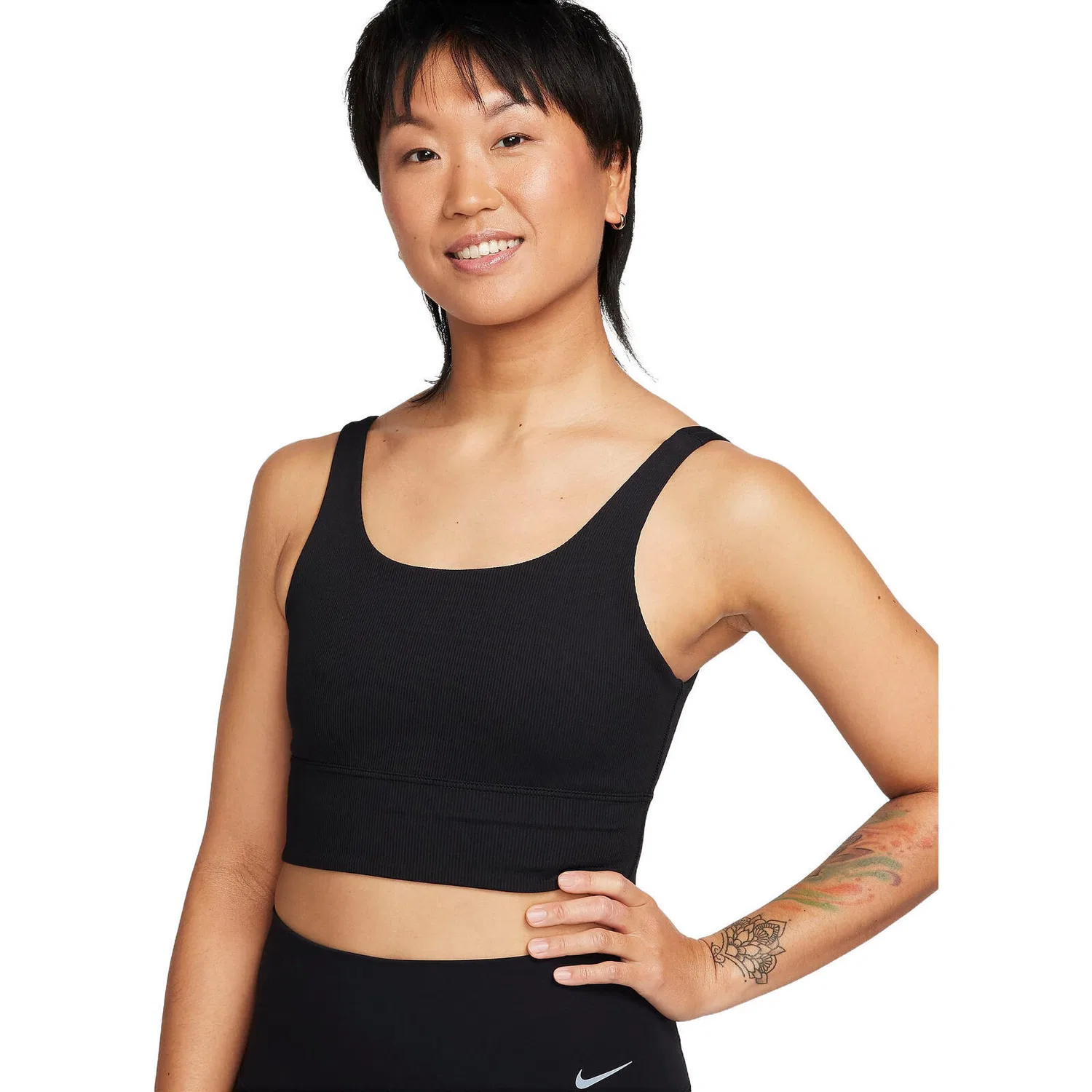 Женский спортивный бюстгальтер Nike Zenvy Rib, Schwarz