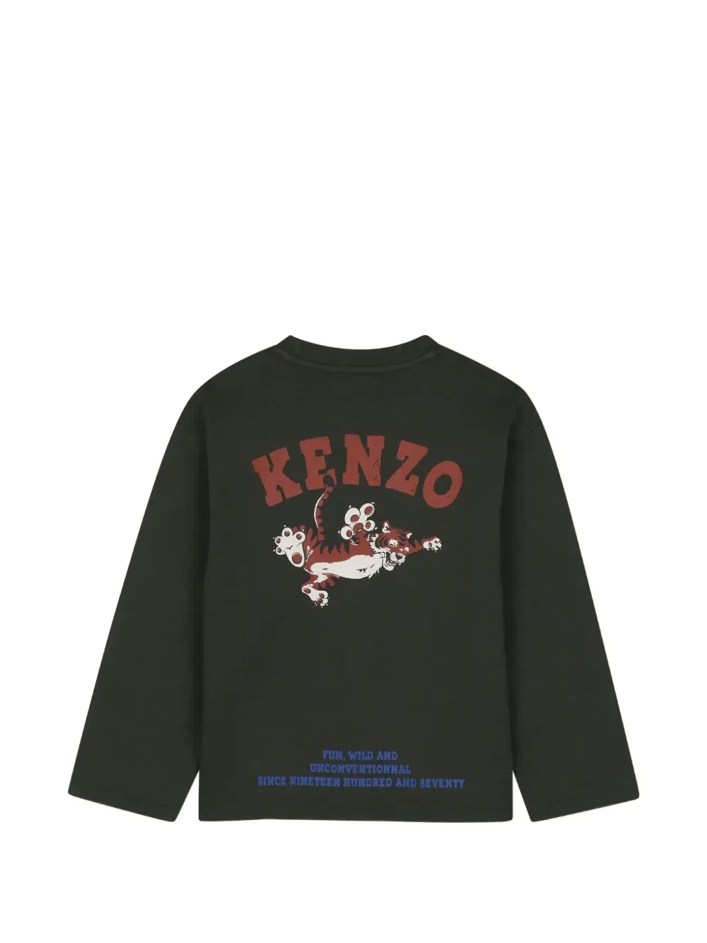 Футболка с длинными рукавами и логотипом Kenzo Kids, зеленый — фото 2