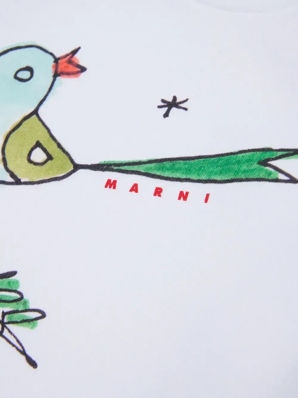Толстовка с принтом и логотипом Marni Kids, белый — фото 4