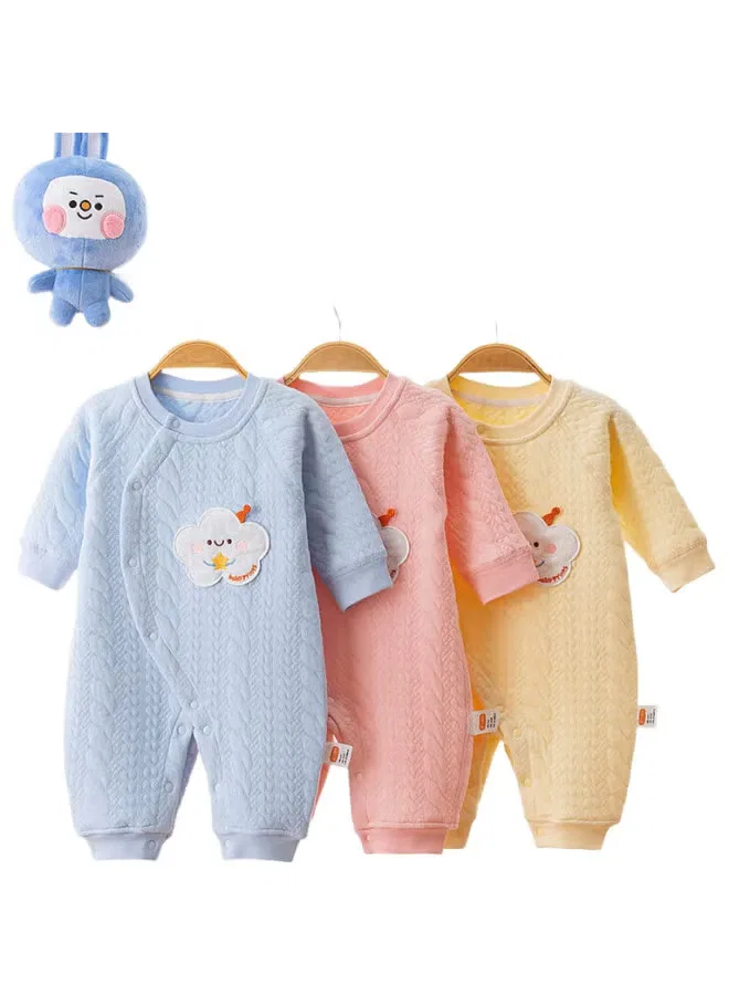 Боди-комбинезон утепленный с хлопковой подкладкой Babyprints, синий